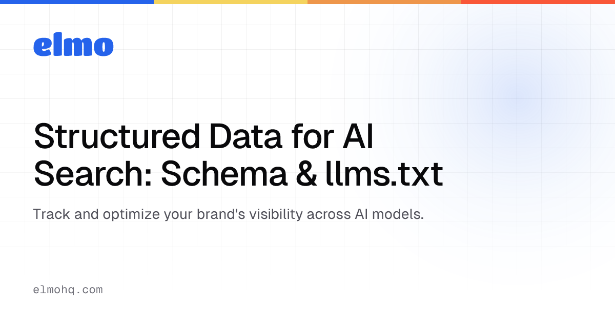Structured Data for AI Search: Schema & llms.txt